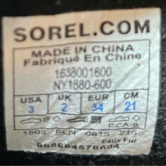 Sorel Boots - Size 3 - Picture 2 of 3